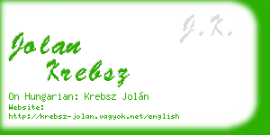 jolan krebsz business card